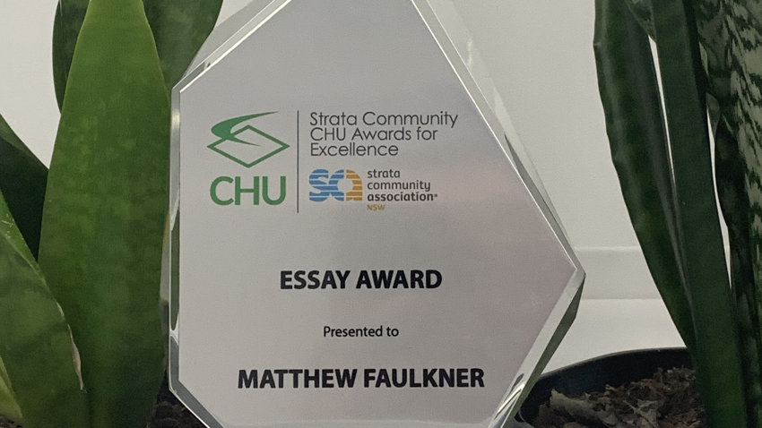 Strata Community Association - NSW essay award win
